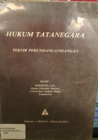 Image of Hukum tatanegara Teknik Perundang- undangan