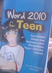 Image of Word 2010 for teen